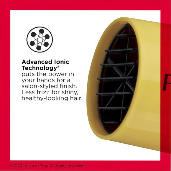 REVLON Compact Hair Dryer | 1875W Lightweight Design, Perfect for Travel, Yellow - Picture 2 of 6